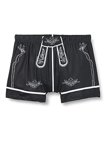 Lower East Herren Boxershorts im Oktoberfeststil, Dunkelgrau/Weiß, S/M von Lower East