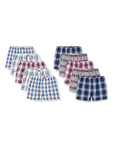 Lower East Herren LE150 Boxershorts, Kariert (10er Pack), 3XL von Lower East