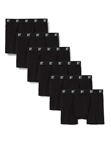 Lower East Herren LE159 Boxershorts, (Schwarz-OHNE STREIFEN-6er Pack), M von Lower East