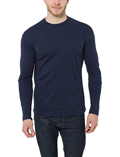 Lower East Herren Langarmshirt, 100% Baumwolle, Rundhalsausschnitt (5er-Pack) von Lower East