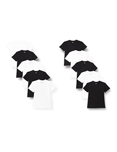 Lower East Herren LE156 T-Shirt, Weiß/Schwarz, S (10er Pack) von Lower East
