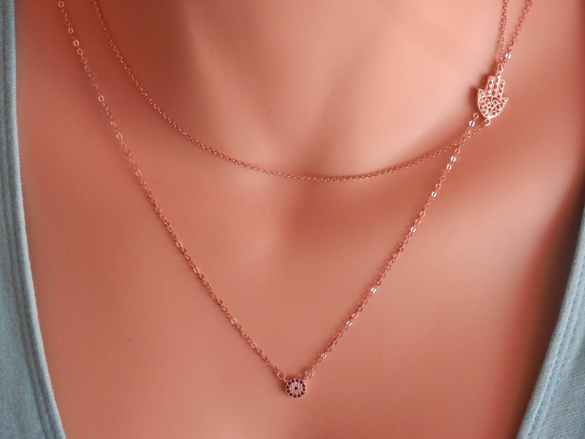 Roségold Hamsa Halskette Roségold Hamsa Halskette von LowyLuxuryJewels