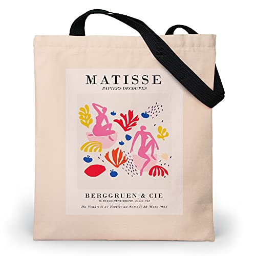 Loxato Tote Bag mit Reißverschluss - Schultertasche Damen mit reißverschluss - Stofftasche Bedruckt - Umhängetasche Damen Groß B37 H42 cm - Beuteltasche Damen - Tasche Damen Umhängetasche von Loxato