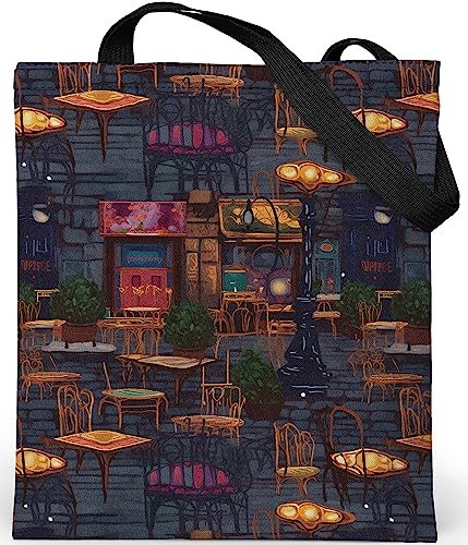 Loxato Tote Bag Aesthetic mit Reißverschluss - Aesthetic Tasche - Stofftasche Damen - Stofftasche mit Reißverschluss - Jutebeutel Bedruckt - Beuteltasche Damen - Stoffbeutel Aesthetic von Loxato