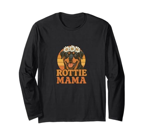 Rottie Mama Rottweiler Hundeliebhaber Stolze Haustier Eltern Langarmshirt von Loyal Paws Collective Art