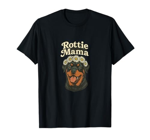 Rottie Mama Rottweiler Hundeliebhaber Stolze Haustier Eltern T-Shirt Rottie Mama Rottweiler Hundeliebhaber Stolze Haustier Eltern T-Shirt von Loyal Paws Collective Arts
