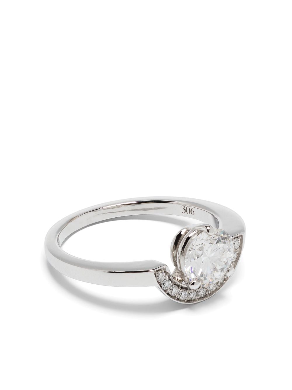 Loyal.e Paris 18kt Intrepide Petit Arc Weißgoldring mit Diamanten - Silber von Loyal.e Paris