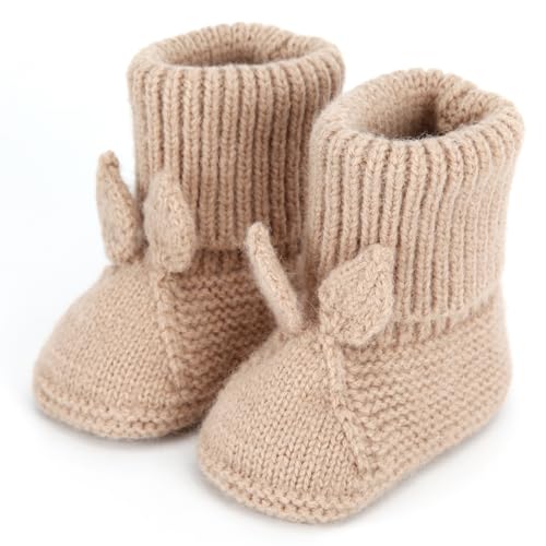 Loyfoky Baby-Stiefel, für Neugeborene, Lauflernschuhe, warm, gestrickt, Krippenschuhe, gehäkelt, weich, für Jungen und Mädchen, khaki, 3-6 Monate Loyfoky Baby-Stiefel, für Neugeborene, Lauflernschuhe, warm, gestrickt, Krippenschuhe, gehäkelt, weich, für Jungen und Mädchen, khaki, 3-6 Monate von Loyfoky