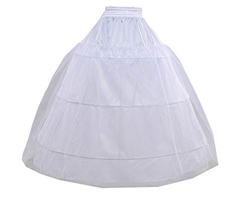 Loywe, Reifrock Petticoat aus Satin, 3 Ringe, Taille Umfang bis 110cm, LW4803-X von Loywe