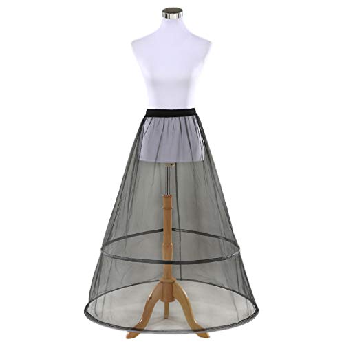 Loywe, Reifrock Petticoat aus Satin, Transparent, 2 Ring, LW4809-S-N-T von Loywe