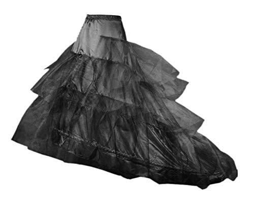 Loywe, Reifrock Petticoat mit Schleppe, aus Satin,Taille Umfang bis 110cm, LW4804-S-X von Loywe