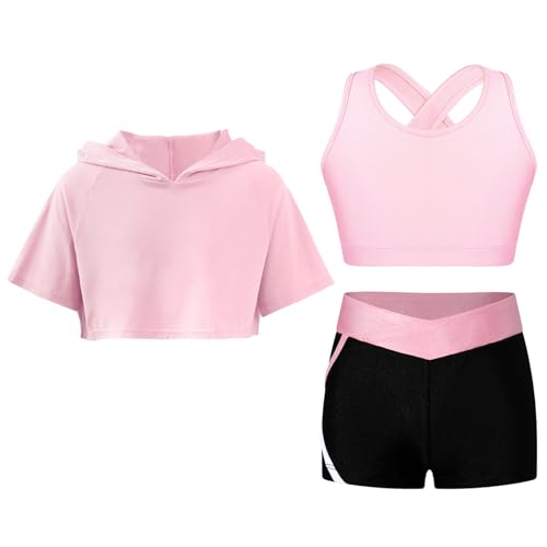 Lpdshaa 3Pcs Kinder Trainingsanzug Mädchen Sport Set Komplettes Sportliches Trainingsoutfit Jogginganzug Sommer Sportanzug Kapuzenpullover Sportbh Sportshorts Ein Rosa 158-164 Lpdshaa 3Pcs Kinder Trainingsanzug Mädchen Sport Set Komplettes Sportliches Trainingsoutfit Jogginganzug Sommer Sportanzug Kapuzenpullover Sportbh Sportshorts Ein Rosa 158-164 von Lpdshaa