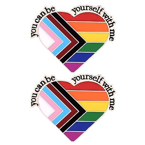 2 Stück Regenbogen-pin, Buntes Herz, Lgbt-brosche, Gay-pride-brosche, Neuheit-broschen, Lgbt-zubehör Für Mottoparty von Lpitoy