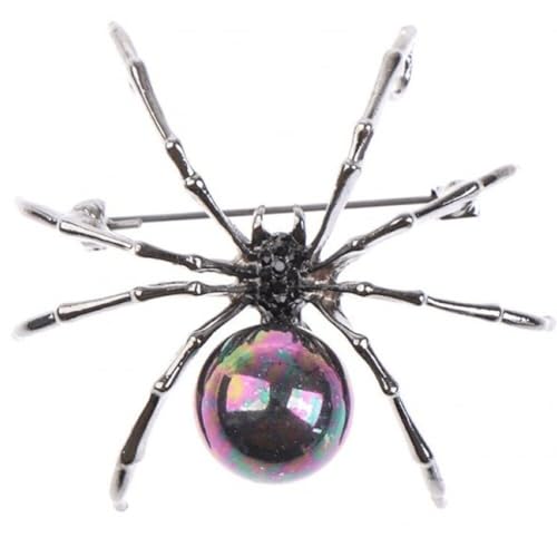 Halloween Schwarze Spinne Broschen Pins Punk Perle Strass Gothic Spinne Insekt Brosche Pin Schmuck Für Frauen Männer von Lpitoy