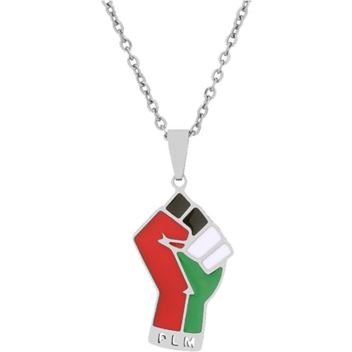 Art Palestine Map Pendant Halsketten - Ethnische Muster Flagge Region Palästina Karten Kollarbone Kette Halsketten Charm Hip Hop Patriotismus Schmuck Schmuck von Lpitoy