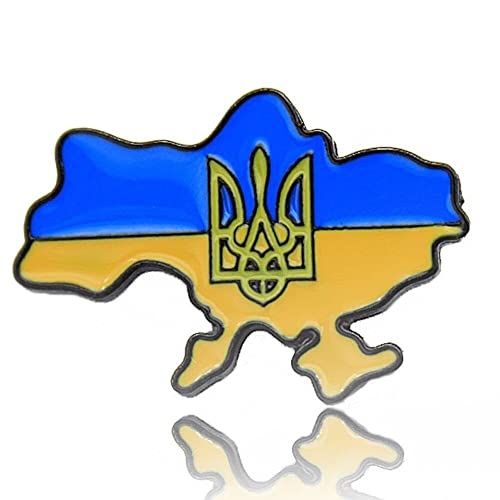 Ukraine-flaggen-brosche, Nationalblumen-brosche, Patriotisches Abzeichen, Anstecknadeln, Personalisiertes Knopfabzeichen Zur Dekoration von Lpitoy