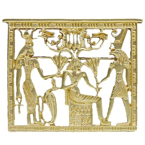Vintage Ägyptischer Pharao Ausgehöhlte Broschen Damen Einfache Mode Matt Metall Retro Mantel Anzug Brosche Abzeichen Pin von Lpitoy