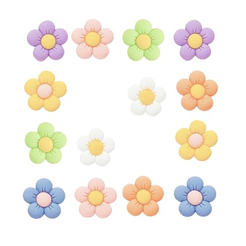 14 x Blumen-Schuhanhänger für Mädchen, Blumenschuh-Accessoires in 7 Farben, niedliche Schuhdekoration, Anhänger für Damen, Teenager und Kinder 14 x Blumen-Schuhanhänger für Mädchen, Blumenschuh-Accessoires in 7 Farben, niedliche Schuhdekoration, Anhänger für Damen, Teenager und Kinder von LpmHna