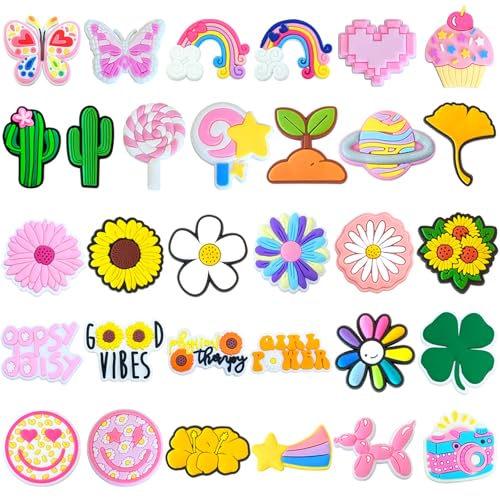 LpmHna Niedliche Schuh-Dekoration, Charms, Smiley-Gesichter, Blumen-Themen-Anhänger für Schuhe, Armband, Armband, Party, Geschenke, Mädchen, Kinder LpmHna Niedliche Schuh-Dekoration, Charms, Smiley-Gesichter, Blumen-Themen-Anhänger für Schuhe, Armband, Armband, Party, Geschenke, Mädchen, Kinder von LpmHna