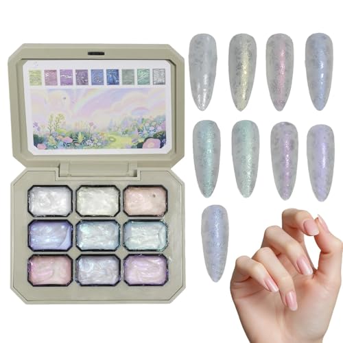 Lpoppcx Patting Gel - Nageldesign Verlauf Gel,9-Farben Palette Für Damen Mädchen Anfänger Profis Salon Zuhause Reise Party Maniküre von Lpoppcx