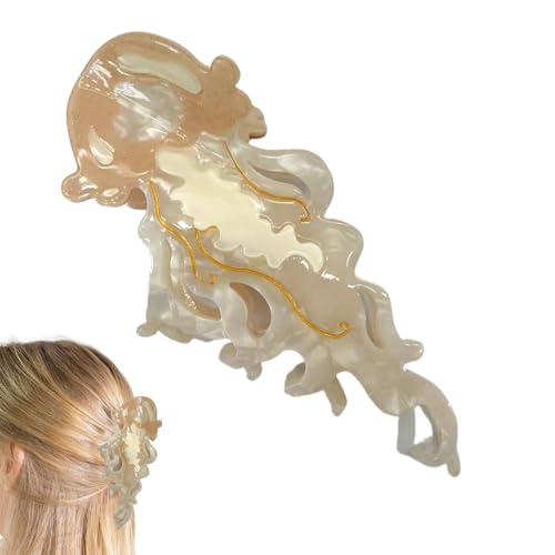 Quallenförmige Haarklammer Acetat Haarklauenclips Haarspangen Rutschfeste Hair Claw Clips Haarstyling Zubehör Für Frauen Mädchen von Lpoppcx