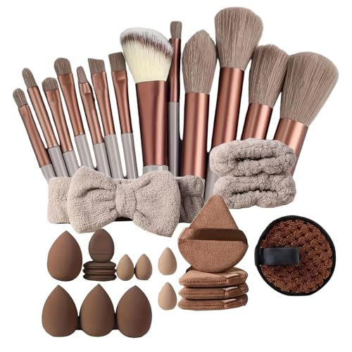 33 Stück Make-up Pinsel Sets, Makeup Tool Set mit Schwamm, Puderquaste Foundation Pinsel, Vielseitige Verwendung, Praktisches Geschenk, 33Pcs für Frauen Mädchen von Lpsdssre