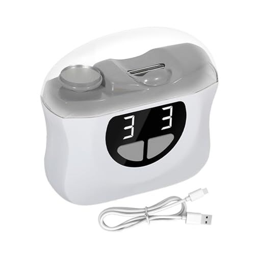 Elektrischer Nagelknipser, Polieren Automatischer Fingernagelschneider Fingernagel Polierer Wiederaufladbar Kompakt 7.6x8x3.15cm Grau Orange für Babys von Lpsdssre