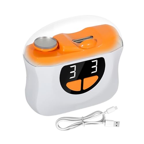 Elektrischer Nagelknipser, Polieren Automatischer Fingernagelschneider Fingernagel Polierer Wiederaufladbar Kompakt 7.6x8x3.15cm Grau Orange für Babys von Lpsdssre