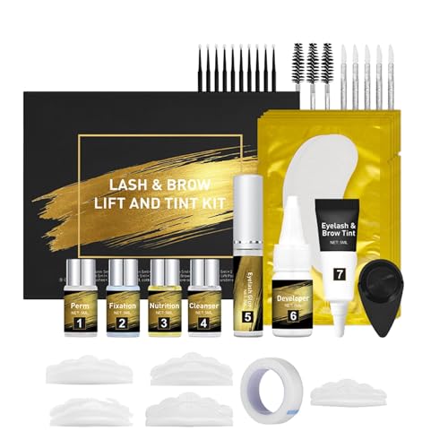 Lash Lift and Tint Kit, Professional Eyelash Perm Kit, Eyebrow Lamination Set, Easy To Use, Save Money And Time, Safe Ingredients And Formula, 11.2x3.3x15cm, For Girls And Women von Lpsdssre