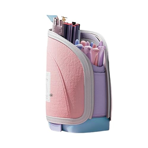 Lpsdssre Stifthalter, Bleistiftkofferorganisator, Desktop -Stiftbeutel, Einfach Zu Transportieren, Tragbar, 13x8x222 cm/5.12x3.15x8,66 Zoll, Rosa, Blau, Für Zuhause, Arbeit, Schule, Schule, Schule von Lpsdssre