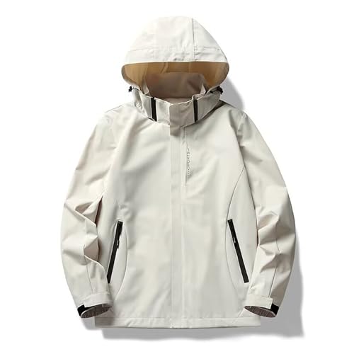Lpstop Unisex Outdoor-Wanderjacke mit Abnehmbarer Kapuze Leichte Windjacke mit Reißverschluss für den Outdoor-Einsatz von Lpstop