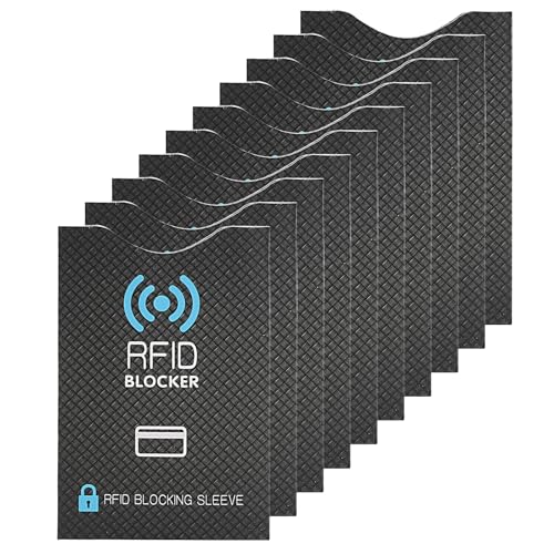 Lrocotanc 10 RFID NFC Blocker Kartenschutzhülle – Kreditkartenhülle – EC Karten Schutzhülle RFID Blocker,Geeignet für Kreditkarten, Ausweise und Bankkarten,Schutz vor Datendiebstahl von Lrocotanc