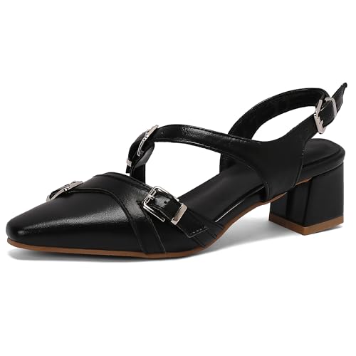 Lroey Reoly Damen Block Mitte Absatz Sandals Pointed Toe Daily Schuhe Ls966 Schwarz Gr 42 EU Lroey Reoly Damen Block Mitte Absatz Sandals Pointed Toe Daily Schuhe Ls966 Schwarz Gr 42 EU von Lroey Reoly