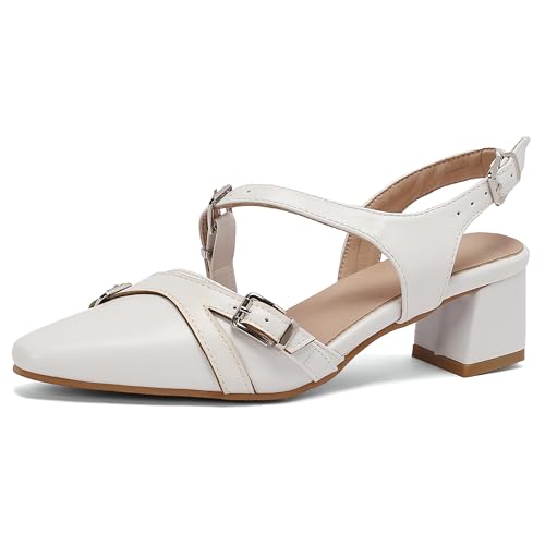 Lroey Reoly Damen Block Mitte Absatz Sandals Pointed Toe Daily Schuhe Ls966 Weiß Gr 47 EU Lroey Reoly Damen Block Mitte Absatz Sandals Pointed Toe Daily Schuhe Ls966 Weiß Gr 47 EU von Lroey Reoly