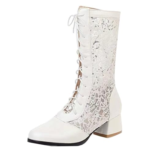 Lroey Reoly Damen Block Mitte Absatz Sandals Runde Zehen Kleid Sandale Ls872 Weiß Gr 38 EU Lroey Reoly Damen Block Mitte Absatz Sandals Runde Zehen Kleid Sandale Ls872 Weiß Gr 38 EU von Lroey Reoly