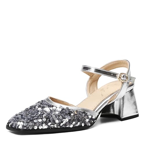 Lroey Reoly Damen Block Mitte Absatz Sandals Square Toe Kleid Sandale Ls860 Grau Gr 32 EU Lroey Reoly Damen Block Mitte Absatz Sandals Square Toe Kleid Sandale Ls860 Grau Gr 32 EU von Lroey Reoly