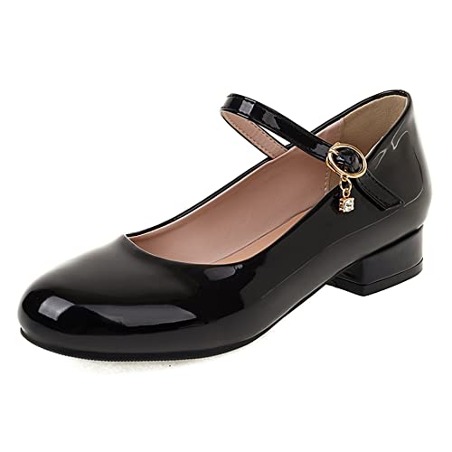 Lroey Reoly Damen Blockieren Ferse Mary Jane Schuhe, Niedrige Fersenpumpe Runde Zehen Schnalle Party Schuhe Leisure Keakyl Schwarz Gr 46 EU Lroey Reoly Damen Blockieren Ferse Mary Jane Schuhe, Niedrige Fersenpumpe Runde Zehen Schnalle Party Schuhe Leisure Keakyl Schwarz Gr 46 EU von Lroey Reoly