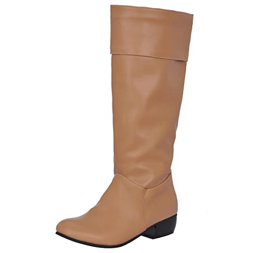 Lroey Reoly Damen Hohe Stiefel mit Blockabsatz, Lockere Stiefel Leisure Ohne Verschluss Overknees Stiefel Mitte Absatz Runde Zehen 296 Aprikose/Hm Gr 46 EU Lroey Reoly Damen Hohe Stiefel mit Blockabsatz, Lockere Stiefel Leisure Ohne Verschluss Overknees Stiefel Mitte Absatz Runde Zehen 296 Aprikose/Hm Gr 46 EU von Lroey Reoly