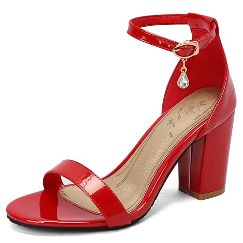 Lroey Reoly Damen Hohen Blockabsatz Sandals Runde Zehen Abendschuhe Ls964 Rot Gr 48 EU Lroey Reoly Damen Hohen Blockabsatz Sandals Runde Zehen Abendschuhe Ls964 Rot Gr 48 EU von Lroey Reoly