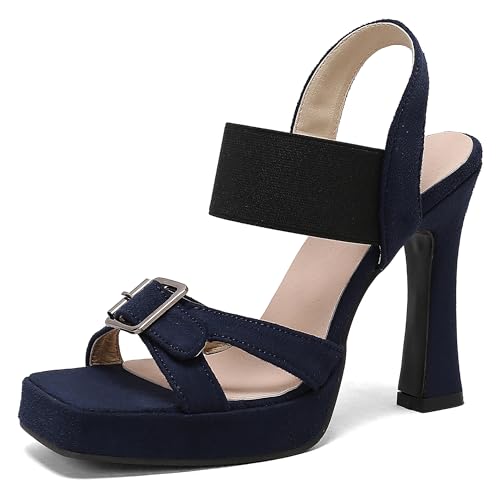 Lroey Reoly Damen Hohen Blockabsatz Sandals Square Toe Buro Schuhe Ls1010 Blau Gr 39 EU Lroey Reoly Damen Hohen Blockabsatz Sandals Square Toe Buro Schuhe Ls1010 Blau Gr 39 EU von Lroey Reoly