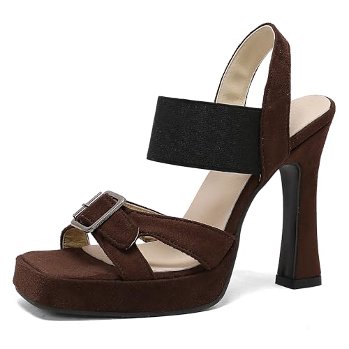 Lroey Reoly Damen Hohen Blockabsatz Sandals Square Toe Buro Schuhe Ls1010 Braun Gr 35 EU Lroey Reoly Damen Hohen Blockabsatz Sandals Square Toe Buro Schuhe Ls1010 Braun Gr 35 EU von Lroey Reoly