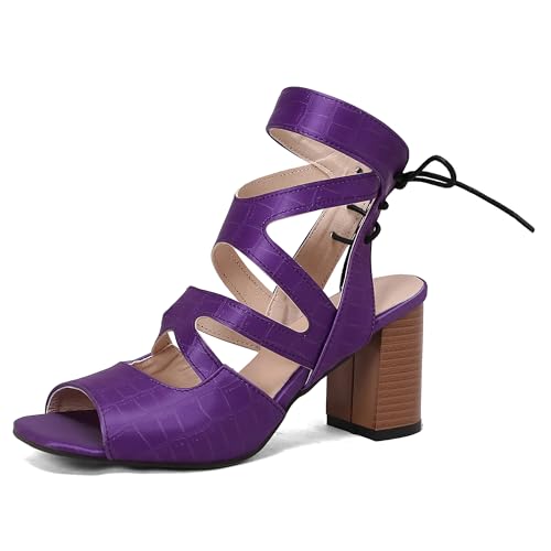 Lroey Reoly Damen Hohen Blockabsatz Sandals Square Toe Daily Schuhe Ls1008 Violett Gr 38 EU Lroey Reoly Damen Hohen Blockabsatz Sandals Square Toe Daily Schuhe Ls1008 Violett Gr 38 EU von Lroey Reoly