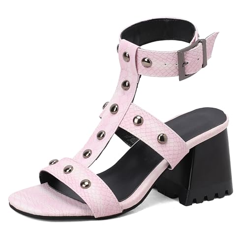 Lroey Reoly Damen Hohen Blockabsatz Sandals Square Toe Party Schuhe Ls1011 Pink Gr 35 EU Lroey Reoly Damen Hohen Blockabsatz Sandals Square Toe Party Schuhe Ls1011 Pink Gr 35 EU von Lroey Reoly