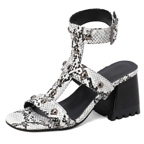 Lroey Reoly Damen Hohen Blockabsatz Sandals Square Toe Party Schuhe Ls1011 Weiß Gr 44 EU Lroey Reoly Damen Hohen Blockabsatz Sandals Square Toe Party Schuhe Ls1011 Weiß Gr 44 EU von Lroey Reoly