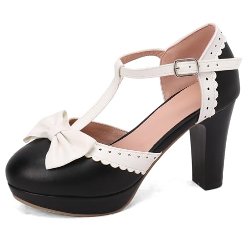 Lroey Reoly Damen Hohen Blockabsatz Sandals mit Plateau Runde Zehen Party Schuhe Ls954 Schwarz Gr 48 EU Lroey Reoly Damen Hohen Blockabsatz Sandals mit Plateau Runde Zehen Party Schuhe Ls954 Schwarz Gr 48 EU von Lroey Reoly