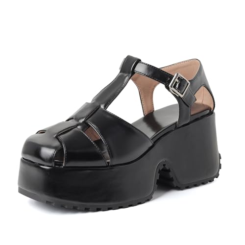 Lroey Reoly Damen Hohen Keilabsatz Sandals mit Plateau Square Toe Daily Schuhe Ls803 Schwarz Gr 40 EU Lroey Reoly Damen Hohen Keilabsatz Sandals mit Plateau Square Toe Daily Schuhe Ls803 Schwarz Gr 40 EU von Lroey Reoly
