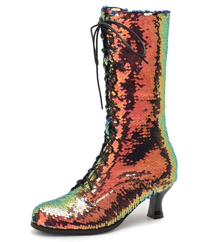 Lroey Reoly Damen Kitten Heel Hohe Stiefel Runde Zehen Party Dx975 Multi-Color Gr 40 EU Lroey Reoly Damen Kitten Heel Hohe Stiefel Runde Zehen Party Dx975 Multi-Color Gr 40 EU von Lroey Reoly