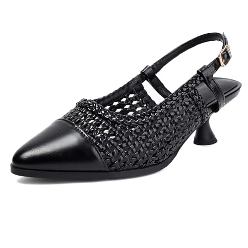 Lroey Reoly Damen Kitten Heel Sandals Pointed Toe Daily Schuhe Ls785 Schwarz Gr 40 EU Lroey Reoly Damen Kitten Heel Sandals Pointed Toe Daily Schuhe Ls785 Schwarz Gr 40 EU von Lroey Reoly