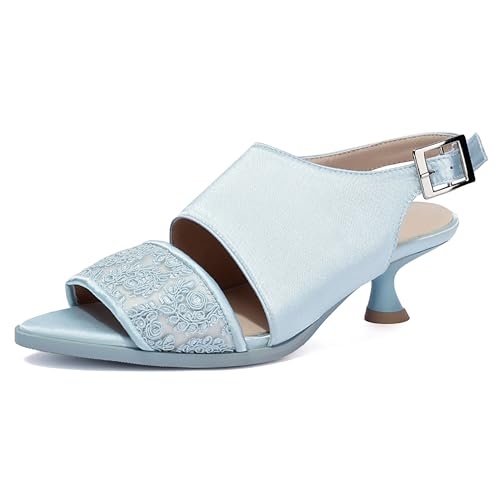 Lroey Reoly Damen Kitten Heel Sandals Pointed Toe Daily Schuhe Ls792 Blau Gr 38 EU Lroey Reoly Damen Kitten Heel Sandals Pointed Toe Daily Schuhe Ls792 Blau Gr 38 EU von Lroey Reoly