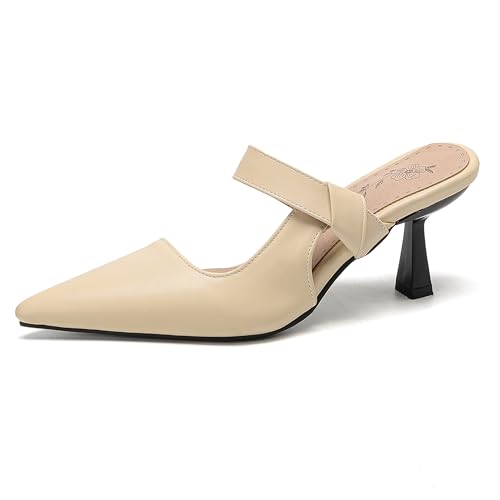Lroey Reoly Damen Kitten Heel Sandals Pointed Toe Daily Schuhe Ls925 Beige Gr 45 EU Lroey Reoly Damen Kitten Heel Sandals Pointed Toe Daily Schuhe Ls925 Beige Gr 45 EU von Lroey Reoly
